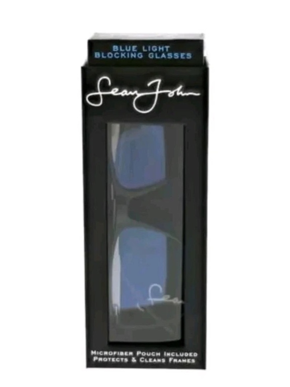 Sean John Clear Frame Blue-Tint Lenses Glasses